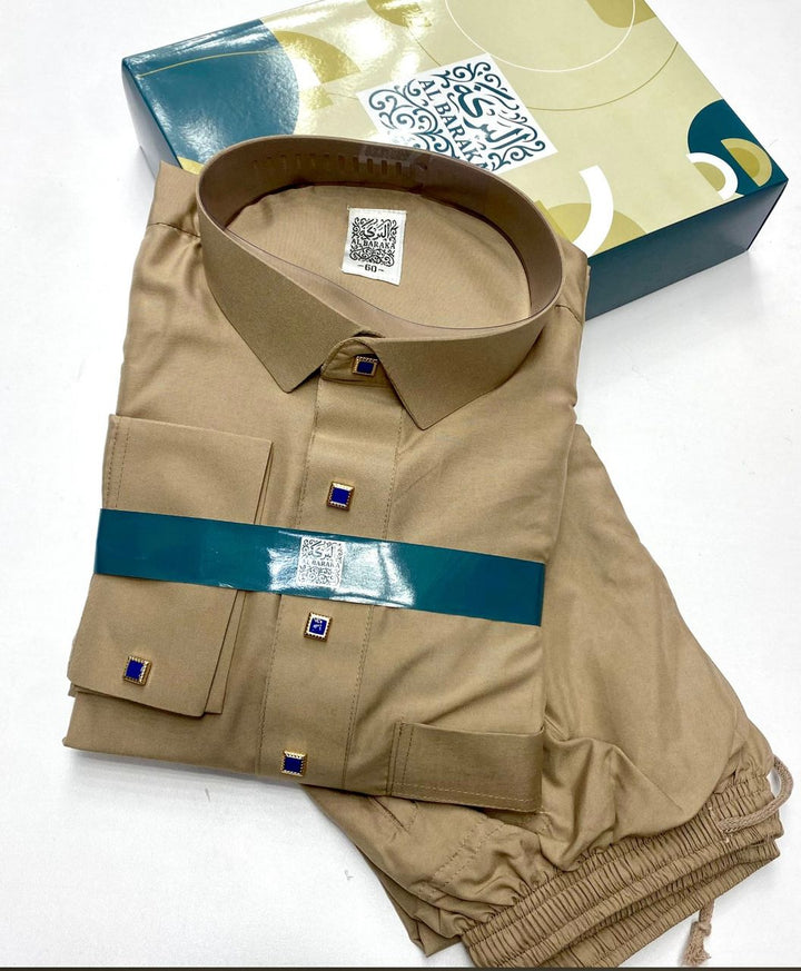 Ensemble Kaftan DIALABER Homme Grande Taille - Tenue Korité 2026 Élégante