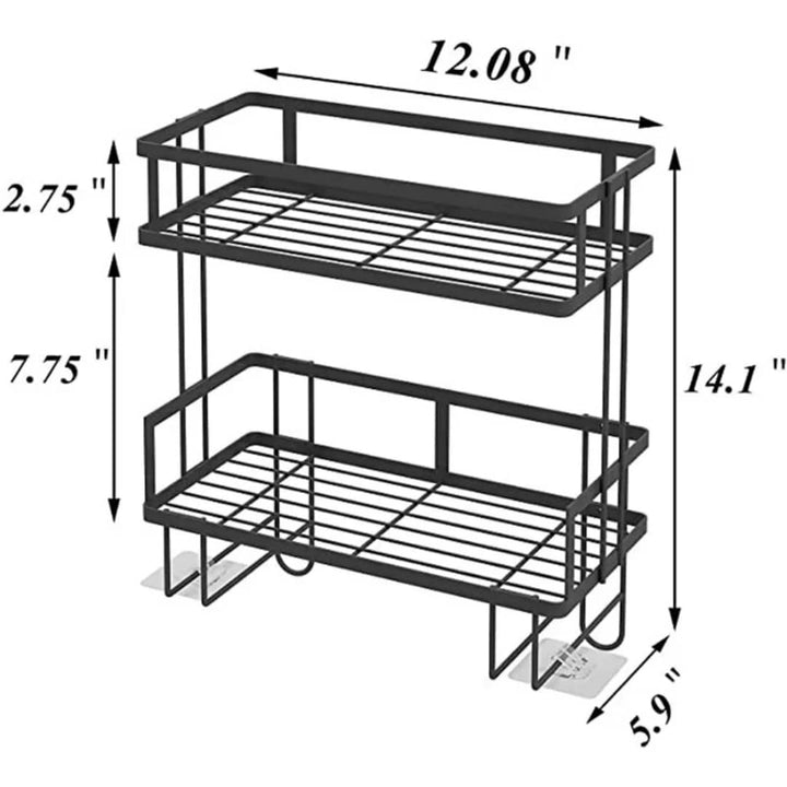 Étagère de Rangement à Deux Niveaux - Organisateur Multifonction pour Salle de Bain & Cuisine - La boutique secrète