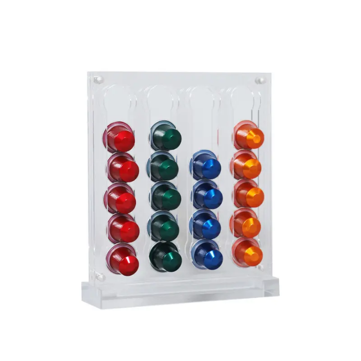 Support Capsules Café en Acrylique – Organisateur Transparent 40 Capsules