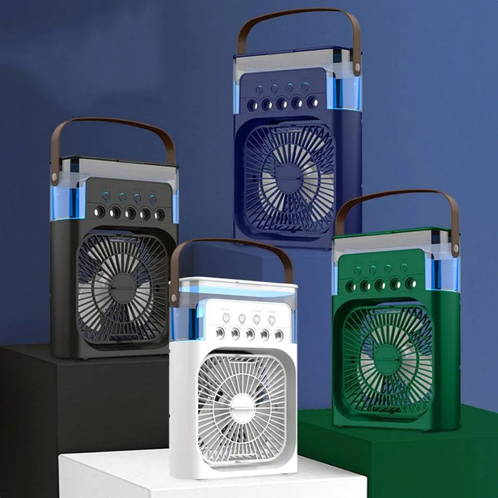 Mini Ventilateur Rafraîchisseur d’Air Portable – Brumisateur à Eau et Glace, Silencieux & Éco-énergétique