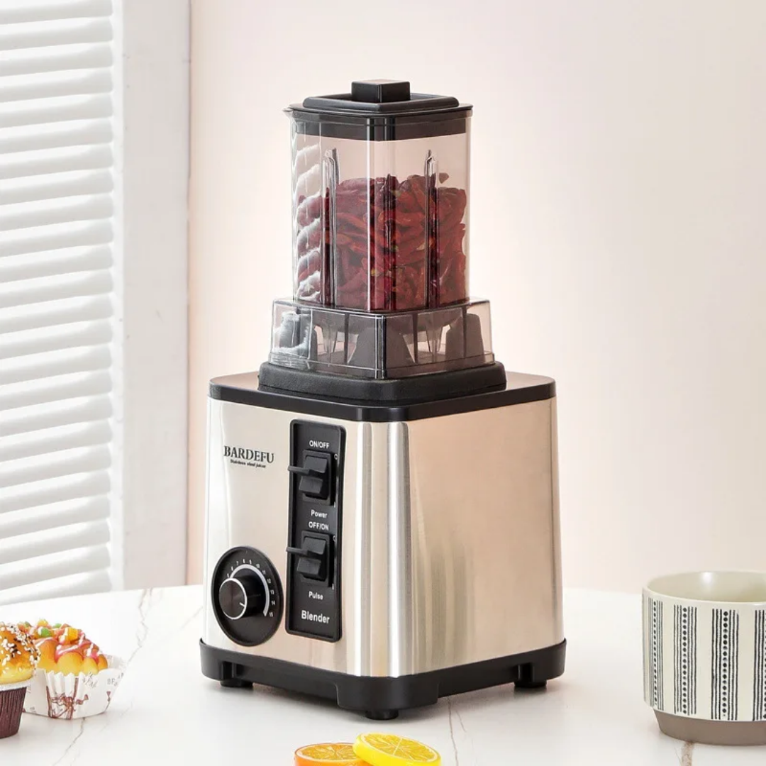 Blender Multifonction 6 en 1 BARDEFU – 9500W, Moteur Cuivre 9525, Capacité 3L | Mixeur, Presse-agrumes, Extracteur, Hachoir