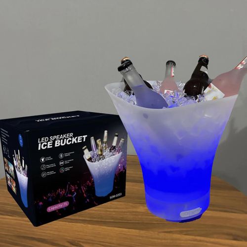 Seau à Glace LED Enceinte Bluetooth 7L – Ambiance Fête &amp; Soirée