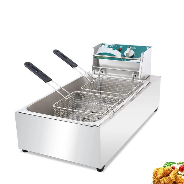 Friteuse Professionnelle Électrique 20 Litres – 3200W | Haute Capacité pour Restaurants & Fast-Food