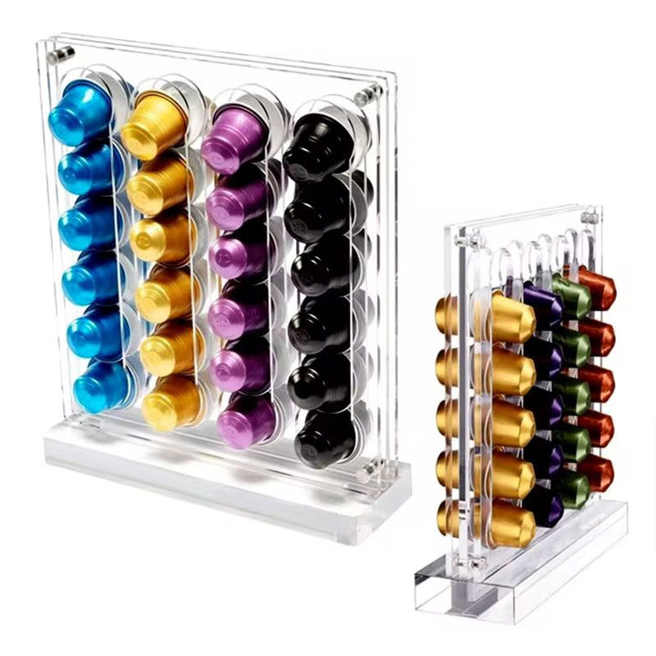 Support Capsules Café en Acrylique – Organisateur Transparent 40 Capsules