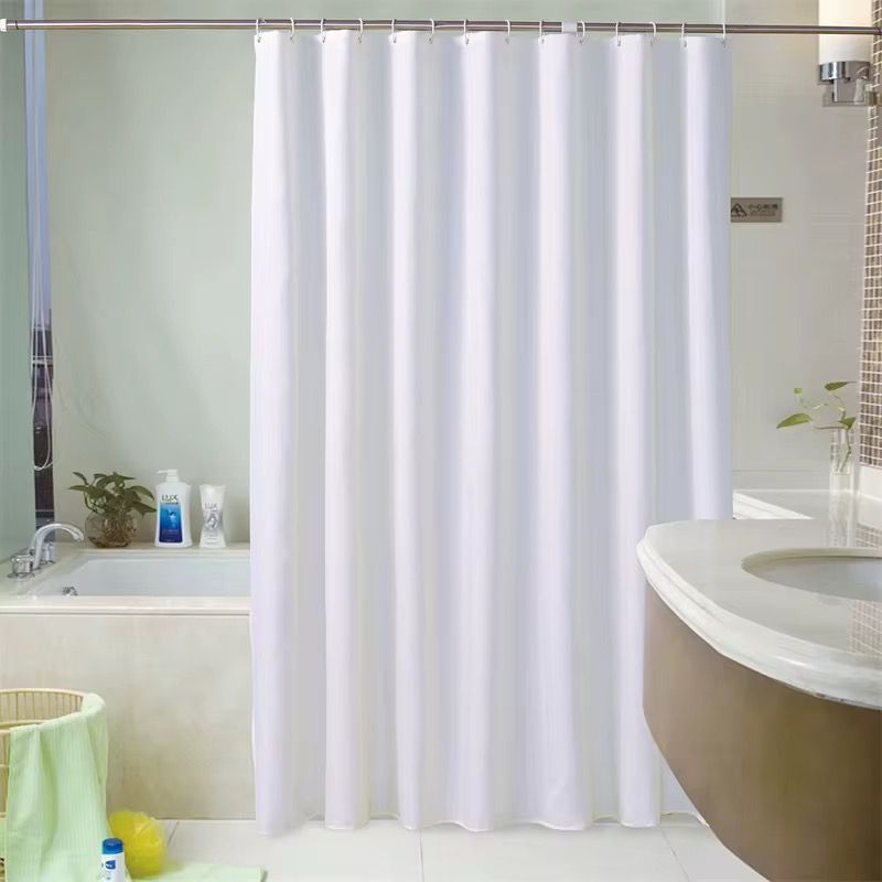 Rideau de douche imperméable blanc – Anti-moisissure & facile à installer