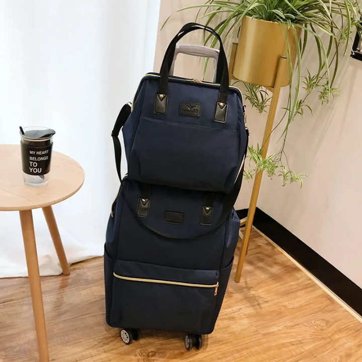 Valise Trolley Multifonction avec Sac Intégré – 2 en 1 Pratique et Élégante