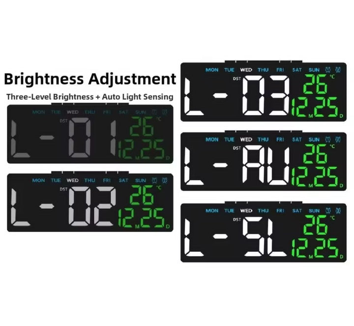 Horloge LED Digitale Multifonction – Heure, Température &amp; Date | Double Alarme | Décoration Maison
