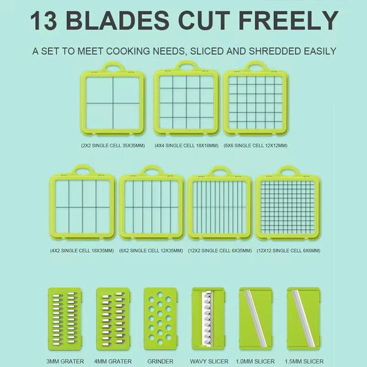 Coupe-Légumes Multifonction 22 en 1 avec Bac Collecteur – L’Assistant Cuisine Complet