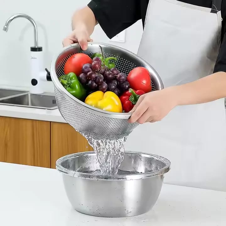 Passoire Inox Professionnelle – Panier Égouttoir Résistant Haute Qualité
