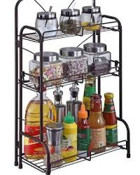 Étagère de Rangement 3 Niveaux Multifonction – Métal Compact (35.5 × 19.5 × 59.5 cm)