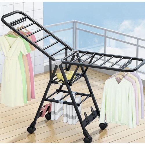 Séchoir à Linge Pliable sur Roulettes – Grande Capacité Multifonction | La Boutique Secrète