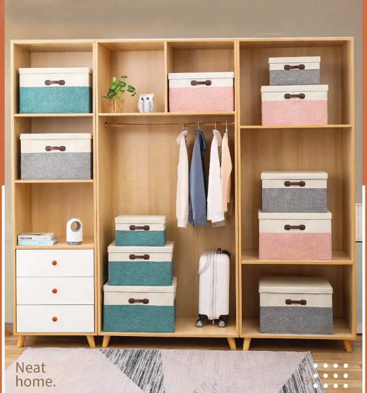 Boîte de Rangement Pliable avec Couvercle – Organiseur Maison & Chambre