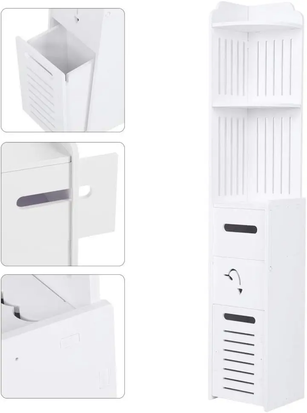 Colonne de Rangement Étroite 120 cm – Salle de Bain &amp; Couloir