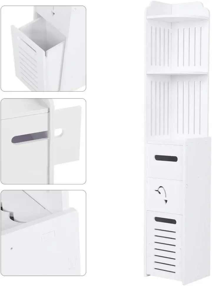 Colonne de Rangement Étroite 120 cm – Salle de Bain &amp; Couloir
