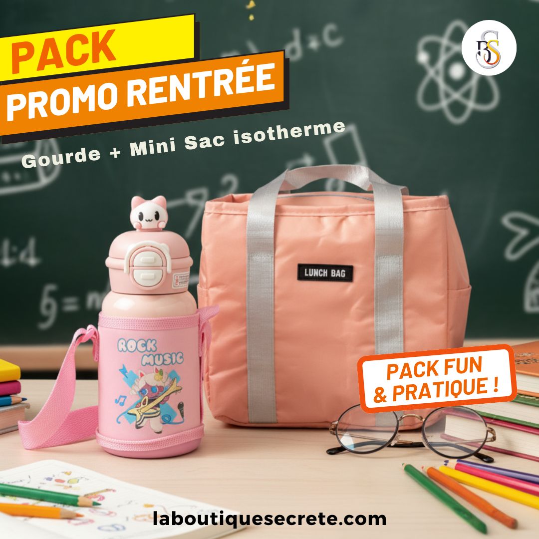 Pack Promo Rentrée – Mini Sac Isotherme + Gourde Réutilisable