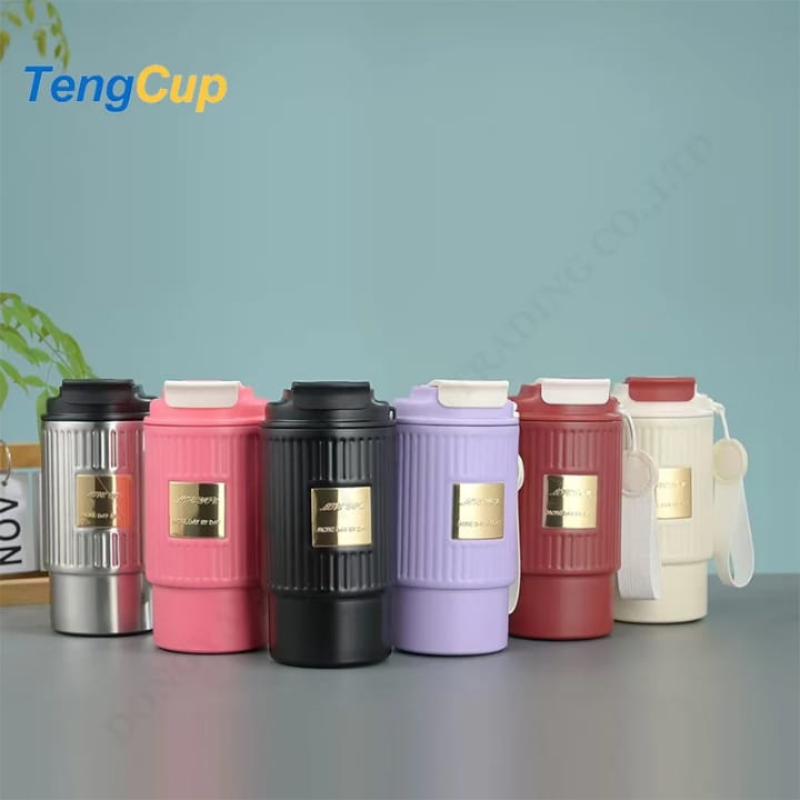 Mug Thermos Portable avec Poignée et Couvercle Étanche – 500 ml