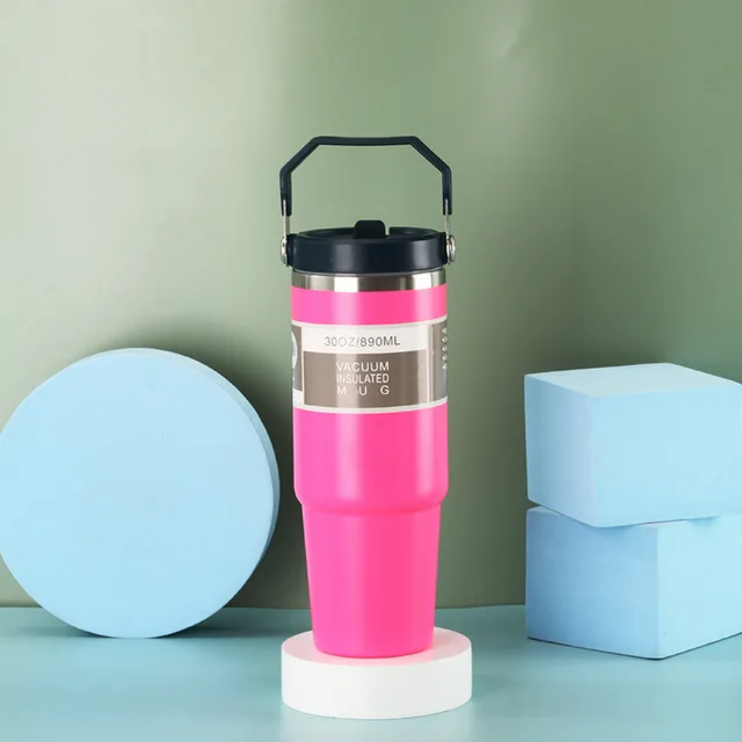 Mug isotherme 30oz (900ML) avec poignée – Gobelet thermique 17h froid / 1h chaud