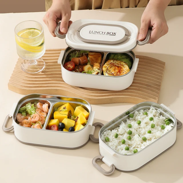 Lunch box compartimentée avec poignées – boîte repas à emporter