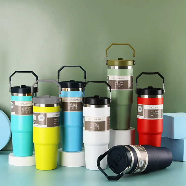 Mug isotherme 30oz (900ML) avec poignée – Gobelet thermique 17h froid / 1h chaud