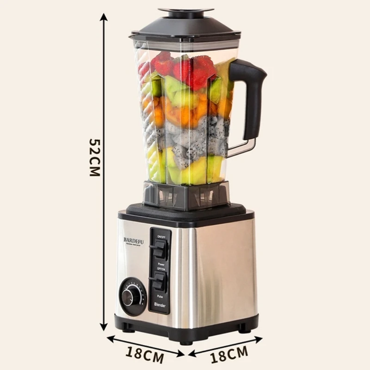 Blender Multifonction 6 en 1 BARDEFU – 9500W, Moteur Cuivre 9525, Capacité 3L | Mixeur, Presse-agrumes, Extracteur, Hachoir