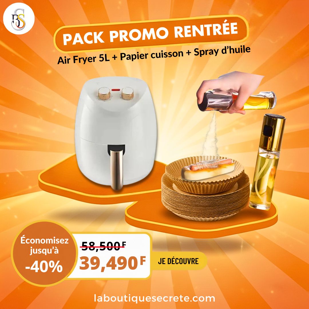 Friteuse à Air 5 Litres - 1500W - Cuisson Saine et Rapide - Marque RAF