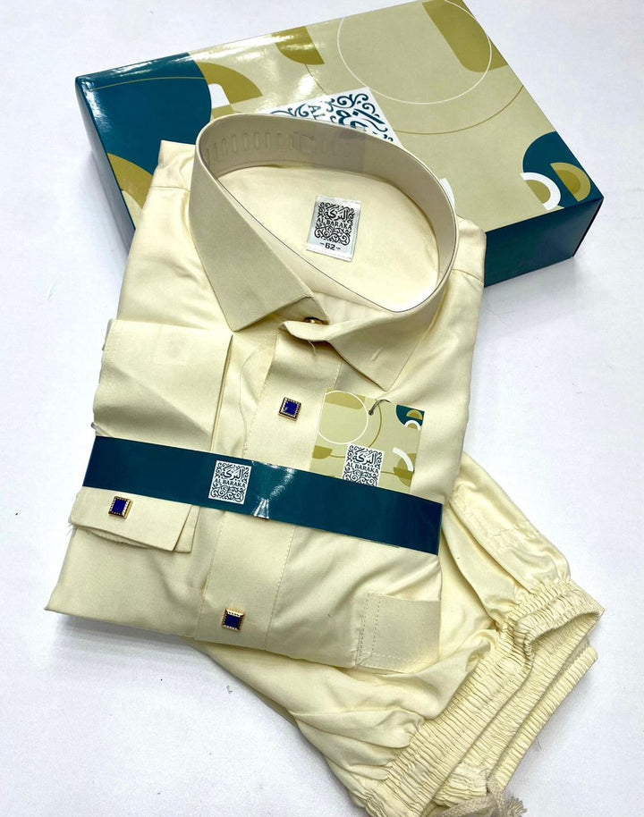 Ensemble Kaftan DIALABER Homme Grande Taille - Tenue Korité 2026 Élégante