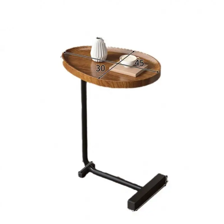 Table d’appoint en bois laminé – Design moderne en forme de C