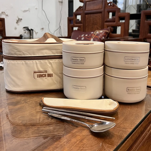 Ensemble Lunch Box Isotherme 4 Boîtes avec Sac