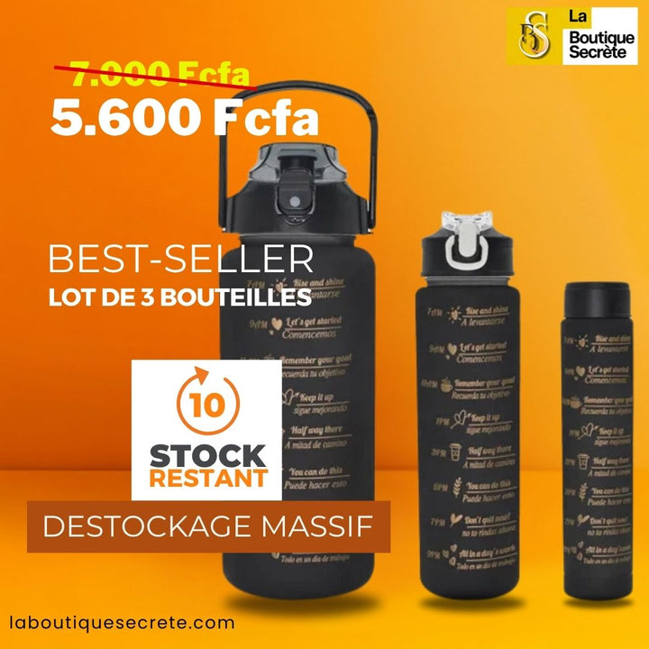 Lot de bouteille d'eau 3 en 1