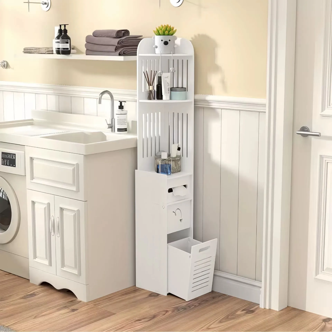 Colonne de Rangement Étroite 120 cm – Salle de Bain &amp; Couloir