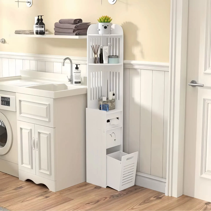 Colonne de Rangement Étroite 120 cm – Salle de Bain &amp; Couloir