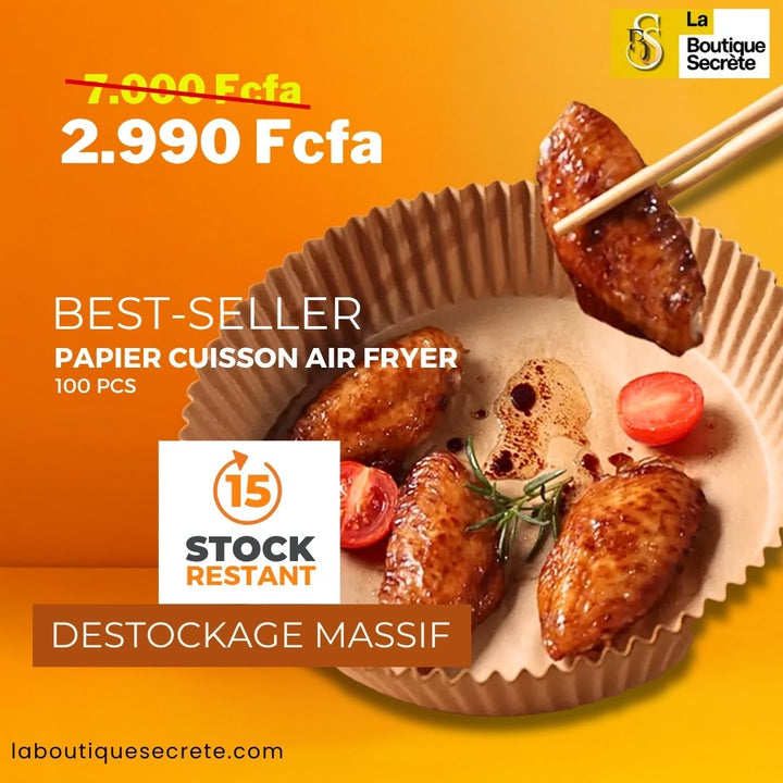 Papier Cuisson Air Fryer, Papier pour Friteuse à air 100 pièces