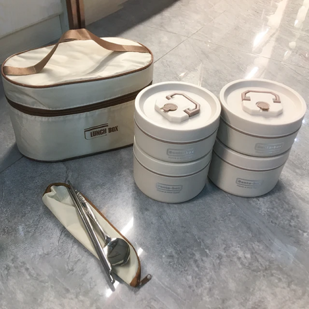 Ensemble Lunch Box Isotherme 4 Boîtes avec Sac