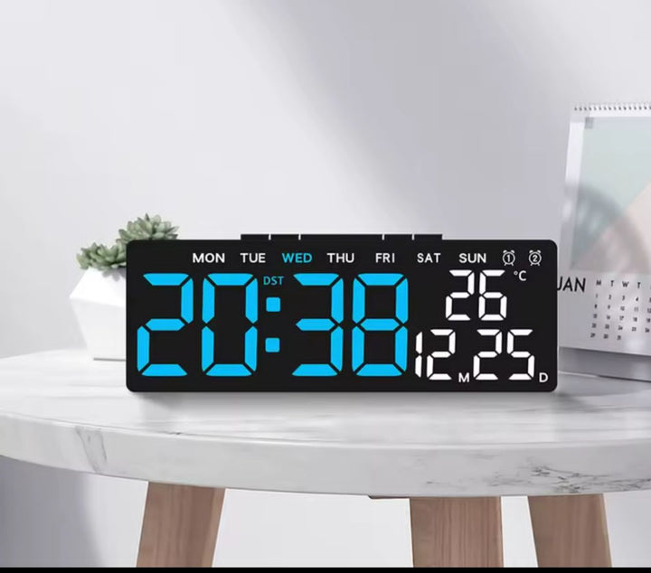 Horloge LED Digitale Multifonction – Heure, Température &amp; Date | Double Alarme | Décoration Maison