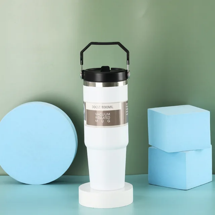 Mug isotherme 30oz (900ML) avec poignée – Gobelet thermique 17h froid / 1h chaud