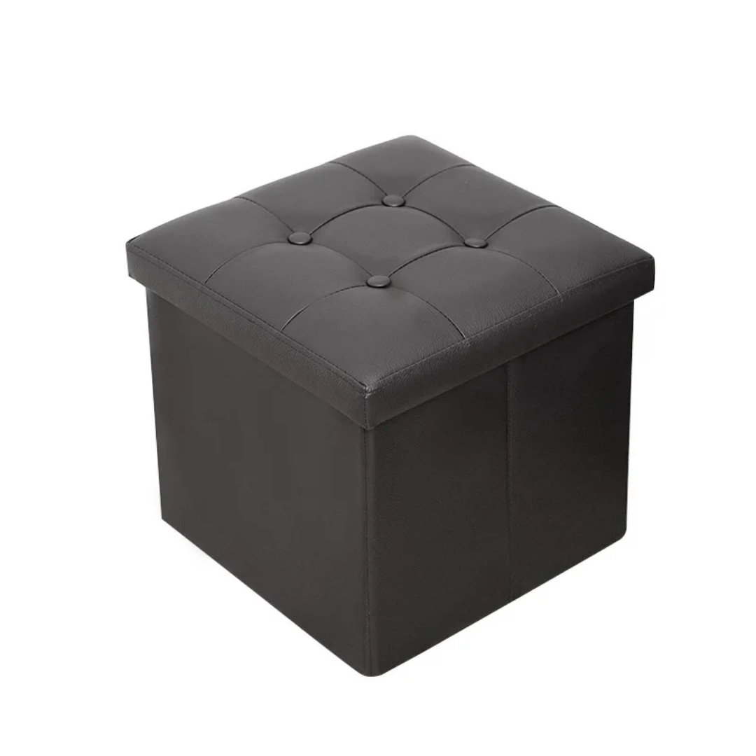 POUF Pliant avec Espace de Stockage en simili cuir 1 PLACE