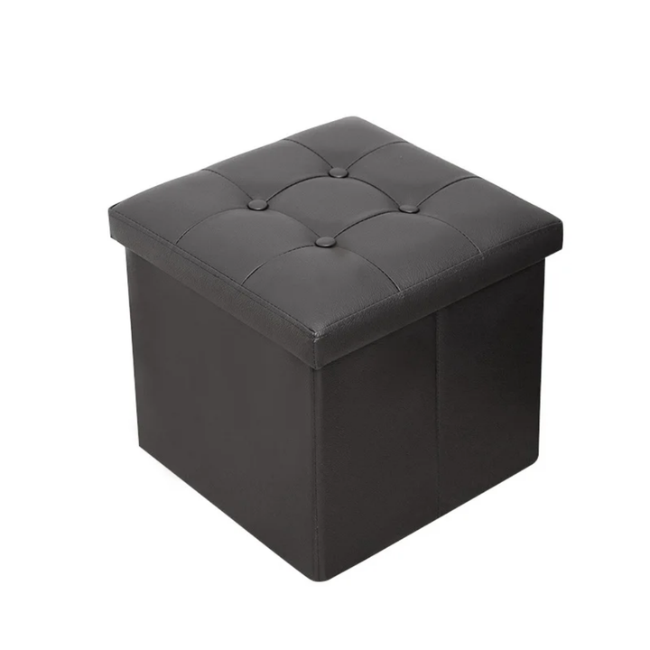 POUF Pliant avec Espace de Stockage en simili cuir 1 PLACE