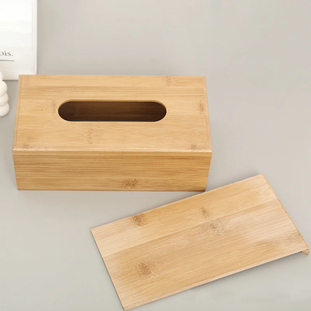 Boîte à Mouchoirs en Bois – Design Naturel & Élégant (23×12×8 cm)