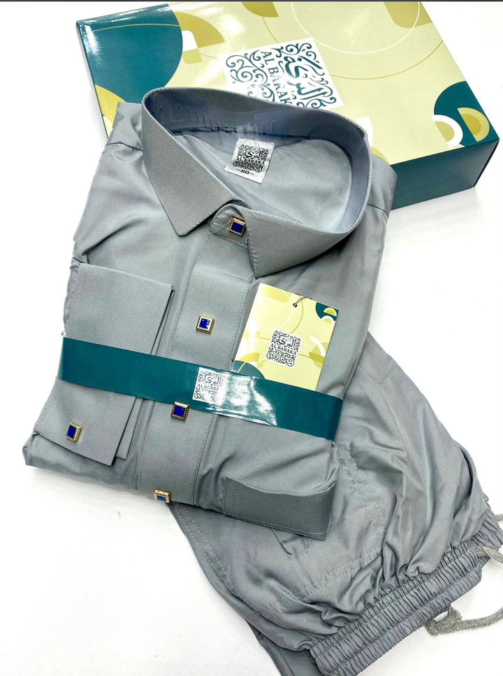 Ensemble Kaftan DIALABER Homme Grande Taille - Tenue Korité 2026 Élégante