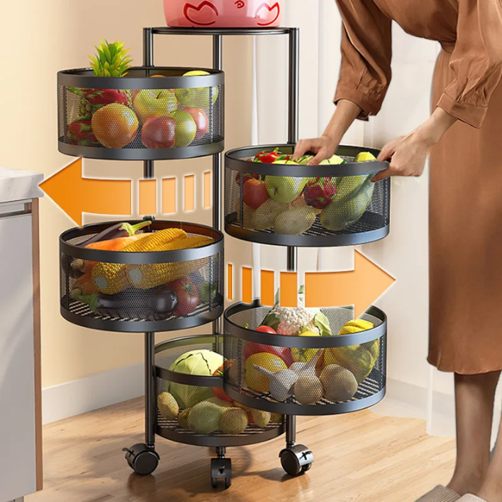 Etagère de Rangement Rotation - Stockage - 5 Niveaux