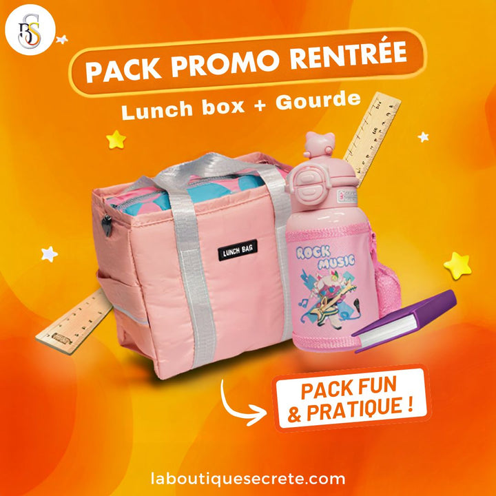 Pack Promo Rentrée – Mini Sac Isotherme + Gourde Réutilisable