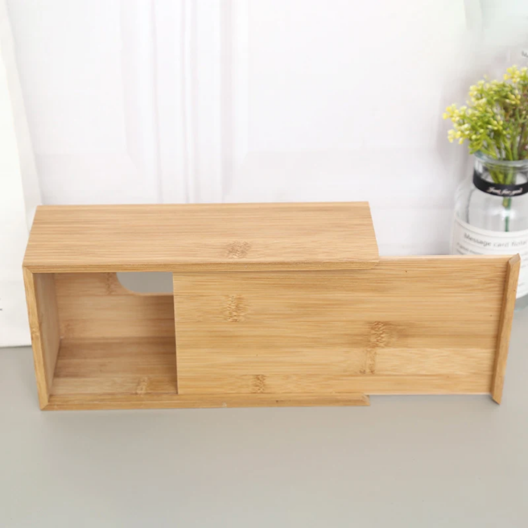 Boîte à Mouchoirs en Bois – Design Naturel & Élégant (23×12×8 cm)