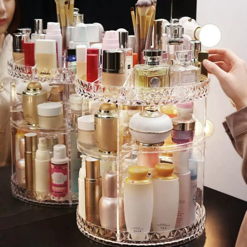 Rangement Maquillage  Rotatifs à 360 Degrés transparent - La boutique secrète