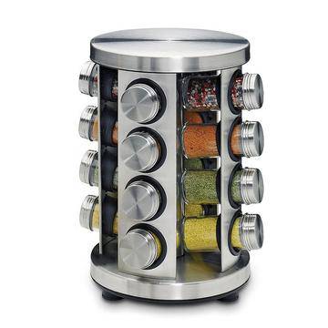 Presentoir à epices Rotatif  en INOX - 16 Pots - La boutique secrète
