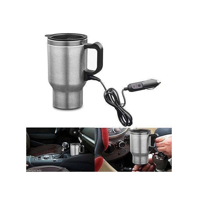 Mug Bouilloire pour Voiture - 300 ml - 12V - INOX - La boutique secrète