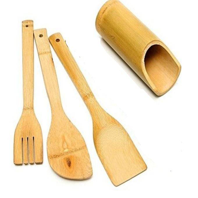 Ensemble Cuillère en bois - 4 pièces - La boutique secrète