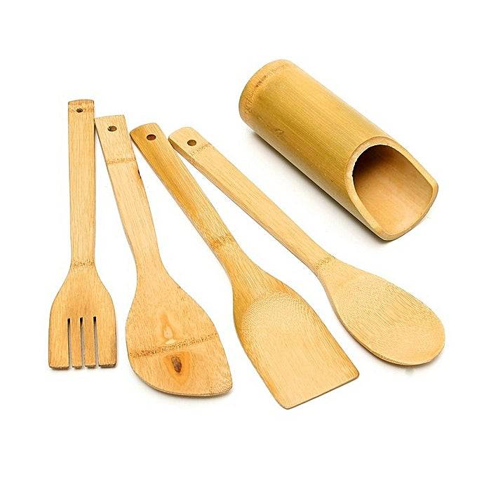 Ensemble Cuillère en bois - 5 pièces - La boutique secrète