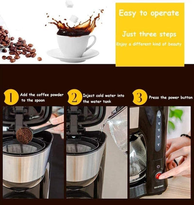 Machine à café Filtre, Filtre Amovible 600 ML, cafetière Filtre - La boutique secrète