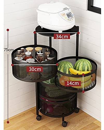 Etagère de Rangement Rotation - Stockage - 4 Niveaux - La boutique secrète