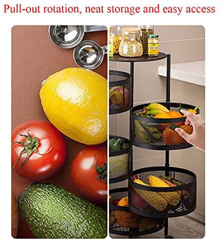 Etagère de Rangement Rotation - Stockage - 4 Niveaux - La boutique secrète